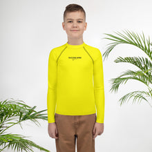 Load image into Gallery viewer, SUCCESS WIRE Unisex Bright Yellow Rash Guard for Big Kids (8-20)
