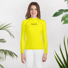Load image into Gallery viewer, SUCCESS WIRE Unisex Bright Yellow Rash Guard for Big Kids (8-20)
