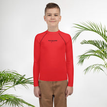 Load image into Gallery viewer, SUCCESS WIRE Unisex Alizarin Red Rash Guard for Big Kids (8-20)