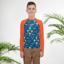 Load image into Gallery viewer, SUCCESS WIRE Ocean Adventure Rash Guard for Big Boys (8-20)