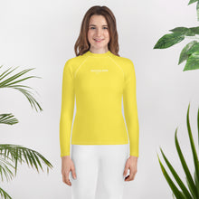 Load image into Gallery viewer, SUCCESS WIRE Paris Daisy Yellow Rash Guard for Big Girls (8-20)