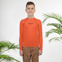 Load image into Gallery viewer, SUCCESS WIRE Unisex Outrageous Orange Rash Guard for Big Kids (8-20)
