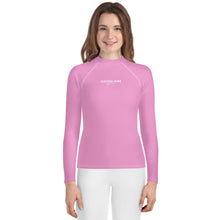 Load image into Gallery viewer, SUCCESS WIRE Lavender Rose Rash Guard for Big Girls (8-20)