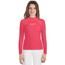 Load image into Gallery viewer, SUCCESS WIRE Radical Red Rash Guard for Big Girls (8-20)