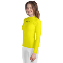 Load image into Gallery viewer, SUCCESS WIRE Unisex Bright Yellow Rash Guard for Big Kids (8-20)