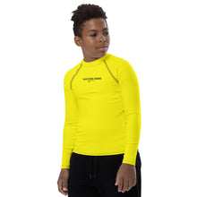 Load image into Gallery viewer, SUCCESS WIRE Unisex Bright Yellow Rash Guard for Big Kids (8-20)