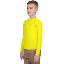 Load image into Gallery viewer, SUCCESS WIRE Unisex Bright Yellow Rash Guard for Big Kids (8-20)