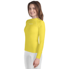 Load image into Gallery viewer, SUCCESS WIRE Paris Daisy Yellow Rash Guard for Big Girls (8-20)