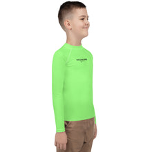 Load image into Gallery viewer, SUCCESS WIRE Unisex Lime Breeze Rash Guard for Big Kids (8-20)