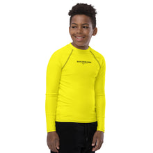 Load image into Gallery viewer, SUCCESS WIRE Unisex Bright Yellow Rash Guard for Big Kids (8-20)