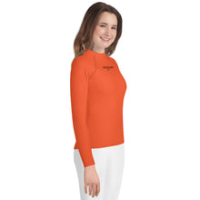 Load image into Gallery viewer, SUCCESS WIRE Unisex Outrageous Orange Rash Guard for Big Kids (8-20)