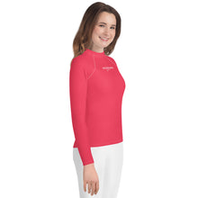 Load image into Gallery viewer, SUCCESS WIRE Radical Red Rash Guard for Big Girls (8-20)