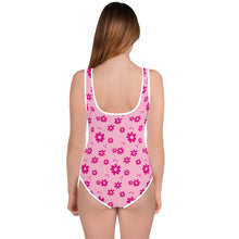 Load image into Gallery viewer, SUCCESS WIRE Power Flower Pink Swimsuit for Big Girls (8-20)