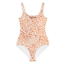 Load image into Gallery viewer, SUCCESS WIRE Orange Leopard Swimsuit for Big Girls (8-20)