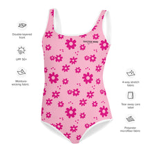 Load image into Gallery viewer, SUCCESS WIRE Power Flower Pink Swimsuit for Big Girls (8-20)