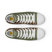 Load image into Gallery viewer, SUCCESS WIRE High Top Leopard Signature Canvas Shoes for Men - White Sole