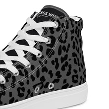 Load image into Gallery viewer, SUCCESS WIRE High Top Black Leopard Canvas Shoes for Men
