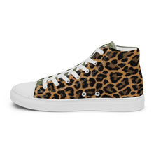 Load image into Gallery viewer, SUCCESS WIRE High Top Leopard Signature Canvas Shoes for Men - White Sole
