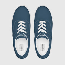 Load image into Gallery viewer, SUCCESS WIRE Classic Signature Lace-up Canvas Shoes for Men - Arapawa Blue