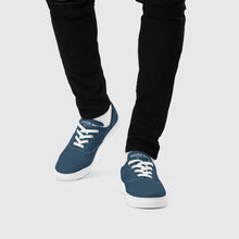 Load image into Gallery viewer, SUCCESS WIRE Classic Signature Lace-up Canvas Shoes for Men - Arapawa Blue