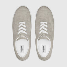 Load image into Gallery viewer, SUCCESS WIRE Classic Signature Lace-up Canvas Shoes for Men - Mid Gray Linen