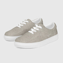 Load image into Gallery viewer, SUCCESS WIRE Classic Signature Lace-up Canvas Shoes for Men - Mid Gray Linen