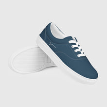 Load image into Gallery viewer, SUCCESS WIRE Classic Signature Lace-up Canvas Shoes for Men - Arapawa Blue