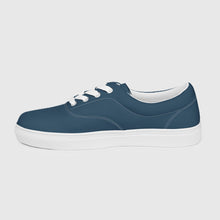 Load image into Gallery viewer, SUCCESS WIRE Classic Signature Lace-up Canvas Shoes for Men - Arapawa Blue