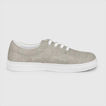 Load image into Gallery viewer, SUCCESS WIRE Classic Signature Lace-up Canvas Shoes for Men - Mid Gray Linen