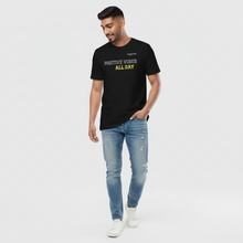 Load image into Gallery viewer, SUCCESS WIRE "POSITIVE VIBES ALL DAY" Short Sleeve Premium T-Shirt for Men (3 Color Variants)