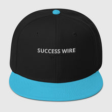 Load image into Gallery viewer, SUCCESS WIRE White w/ Black Signature Logo High-profile Snapback Hat for Women (17 Color Variations)