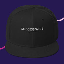 Load image into Gallery viewer, SUCCESS WIRE White w/ Black Signature Logo High-profile Snapback Hat for Men