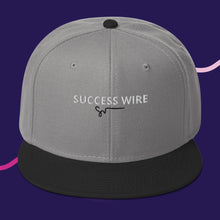 Load image into Gallery viewer, SUCCESS WIRE White w/ Black Signature Logo High-profile Snapback Hat for Men