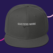 Load image into Gallery viewer, SUCCESS WIRE White w/ Black Signature Logo High-profile Snapback Hat for Men