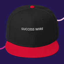 Load image into Gallery viewer, SUCCESS WIRE White w/ Black Signature Logo High-profile Snapback Hat for Men