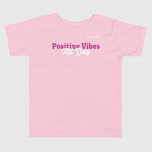 Load image into Gallery viewer, SUCCESS WIRE "Positive Vibes All Day" T-Shirt for Little Girls (2T-5T) (3 Color Variants)