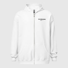 Load image into Gallery viewer, SUCCESS WIRE Heavy Blend Zip Hoodie for Women (White)