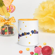 Load image into Gallery viewer, SUCCESS WIRE Positive Vibes Mug with Golden Yellow Interior and Handle - 11 oz