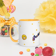 Load image into Gallery viewer, SUCCESS WIRE Positive Vibes Mug with Golden Yellow Interior and Handle - 11 oz
