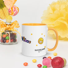 Load image into Gallery viewer, SUCCESS WIRE Positive Vibes Mug with Golden Yellow Interior and Handle - 11 oz