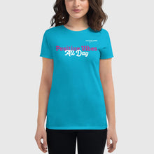 Load image into Gallery viewer, SUCCESS WIRE "Positive Vibes All Day" Short Sleeve T-shirt for Women (6 Color Variants)