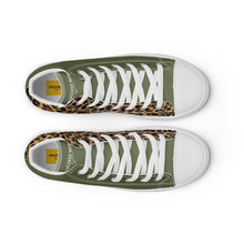 Load image into Gallery viewer, SUCCESS WIRE High Top Leopard Signature Canvas Shoes for Women - White Sole