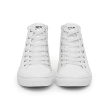 Load image into Gallery viewer, SUCCESS WIRE High Top White Leopard Signature Canvas Shoes for Women
