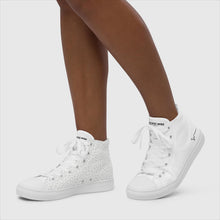 Load image into Gallery viewer, SUCCESS WIRE High Top White Leopard Signature Canvas Shoes for Women