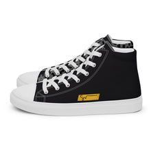 Load image into Gallery viewer, SUCCESS WIRE High Top Black Leopard Signature Canvas Shoes for Women