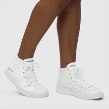 Load image into Gallery viewer, SUCCESS WIRE High Top White Leopard Signature Canvas Shoes for Women
