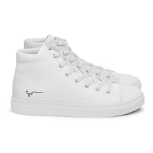 Load image into Gallery viewer, SUCCESS WIRE High Top White Leopard Signature Canvas Shoes for Women