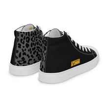 Load image into Gallery viewer, SUCCESS WIRE High Top Black Leopard Signature Canvas Shoes for Women