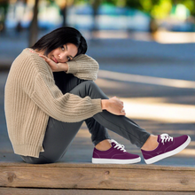 Load image into Gallery viewer, SUCCESS WIRE Classic Lace-up Canvas Shoes for Women - Tyrian Purple