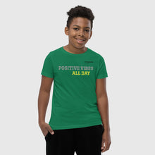 Load image into Gallery viewer, SUCCESS WIRE "POSITIVE VIBES ALL DAY" Short Sleeve T-Shirt for Big & Little Boys (S-XL)